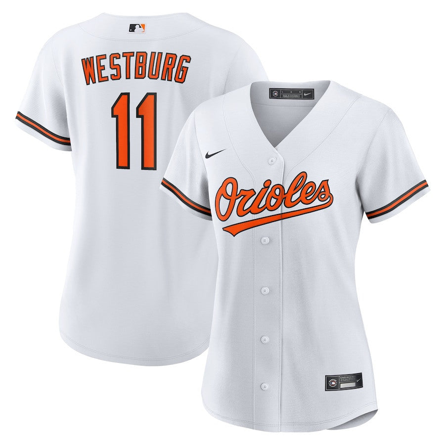 Jordan Westburg 11 Baltimore Orioles Home Women Jersey - White