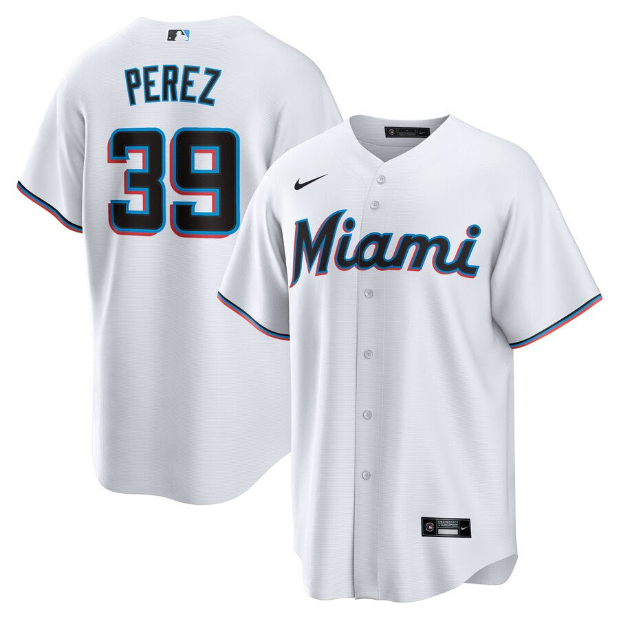 Eury Perez 39 Miami Marlins Home Men Jersey - White