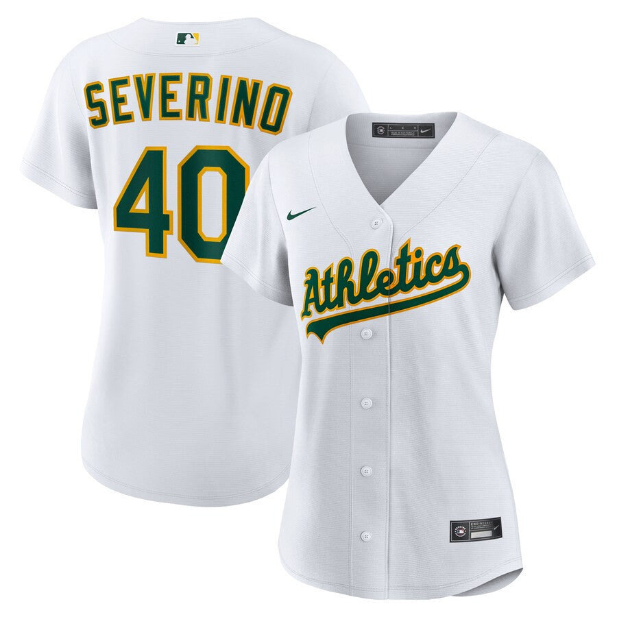 Luis Severino 40 Athletics Home Women Jersey - White