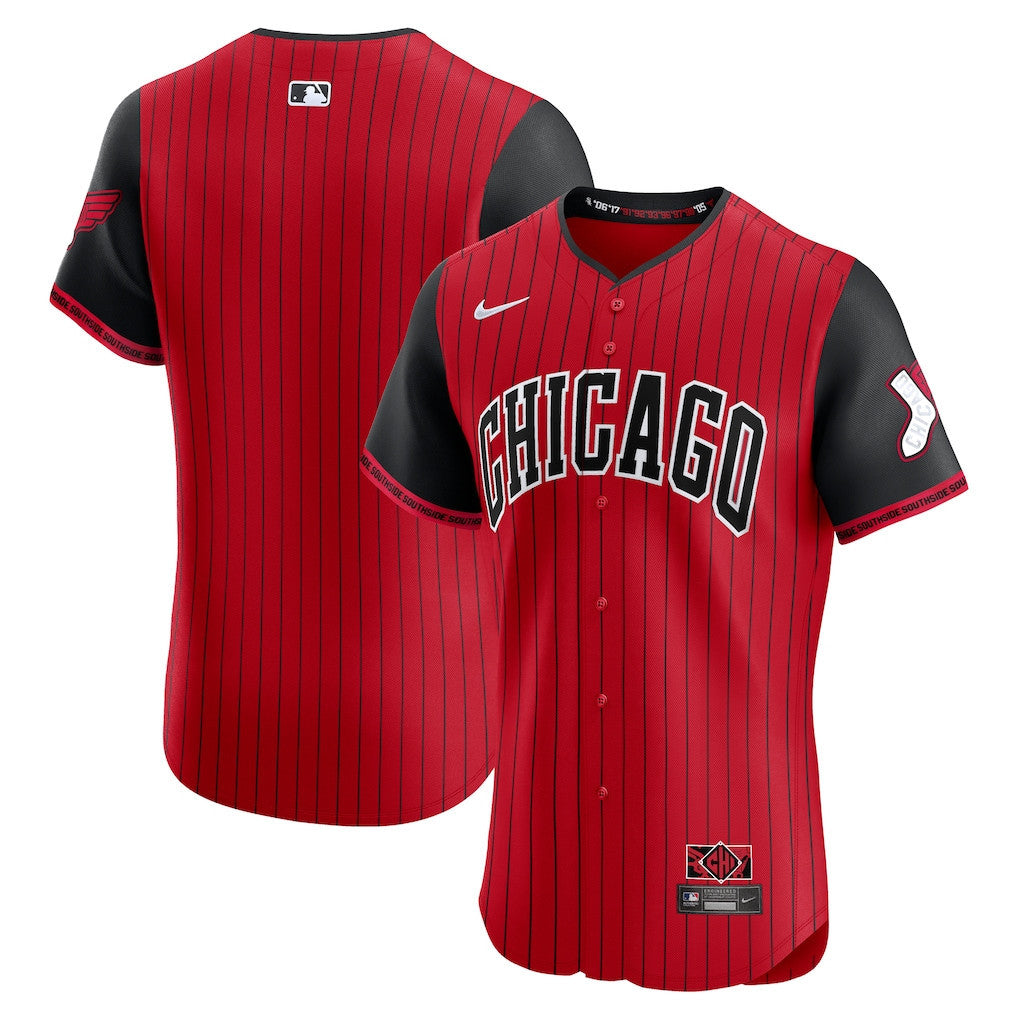 Chicago White Sox 2025 City Connect Elite Men Jersey - Red/Black