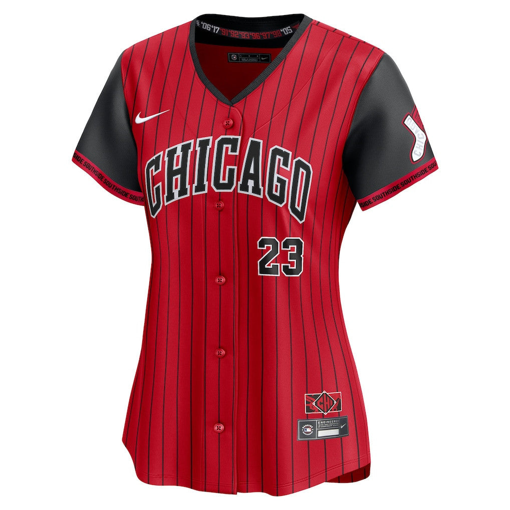 Andrew Benintendi 23 Chicago White Sox Women's 2025 City Connect Limited Jersey - Red/Black