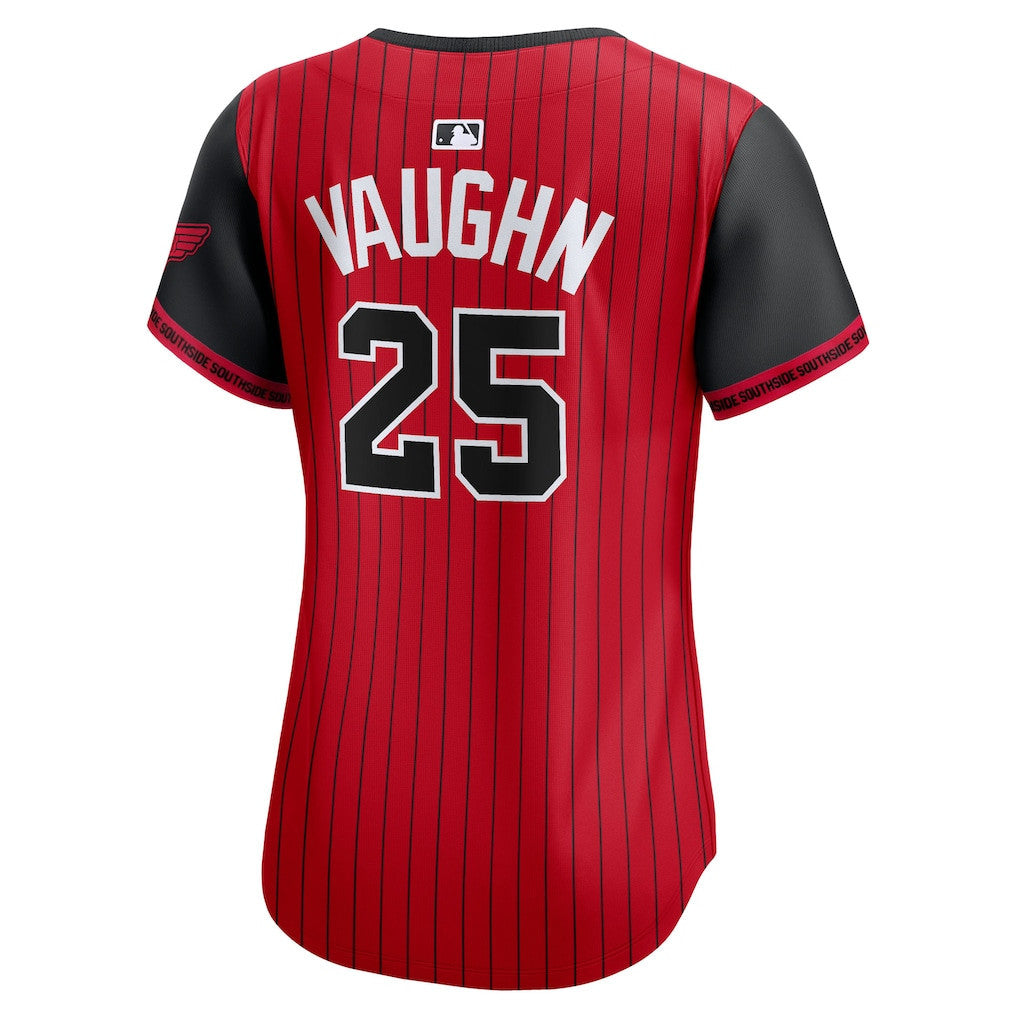Andrew Vaughn 25 Chicago White Sox Women's 2025 City Connect Limited Jersey - Red/Black