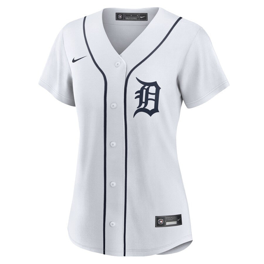 Andy Ibanez 77 Detroit Tigers Women's Home Jersey - White