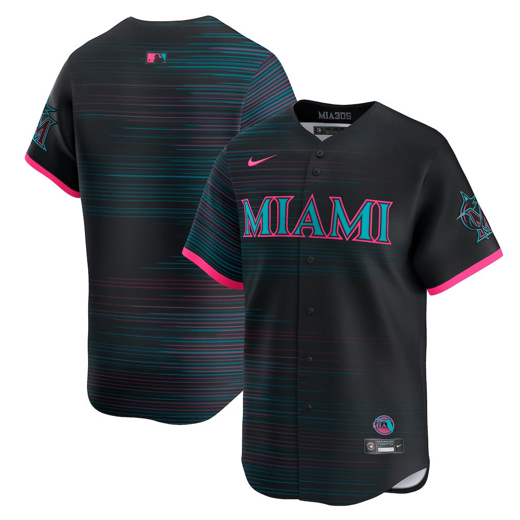 Miami Marlins 2025 City Connect Limited Men Jersey - Black