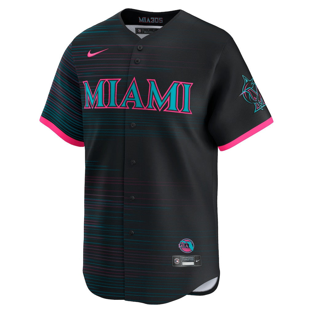 Miami Marlins 2025 City Connect Limited Men Jersey - Black