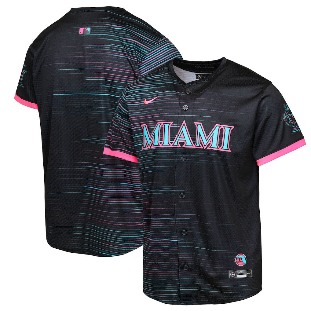 Miami Marlins 2025 City Connect Limited YOUTH Jersey - Black