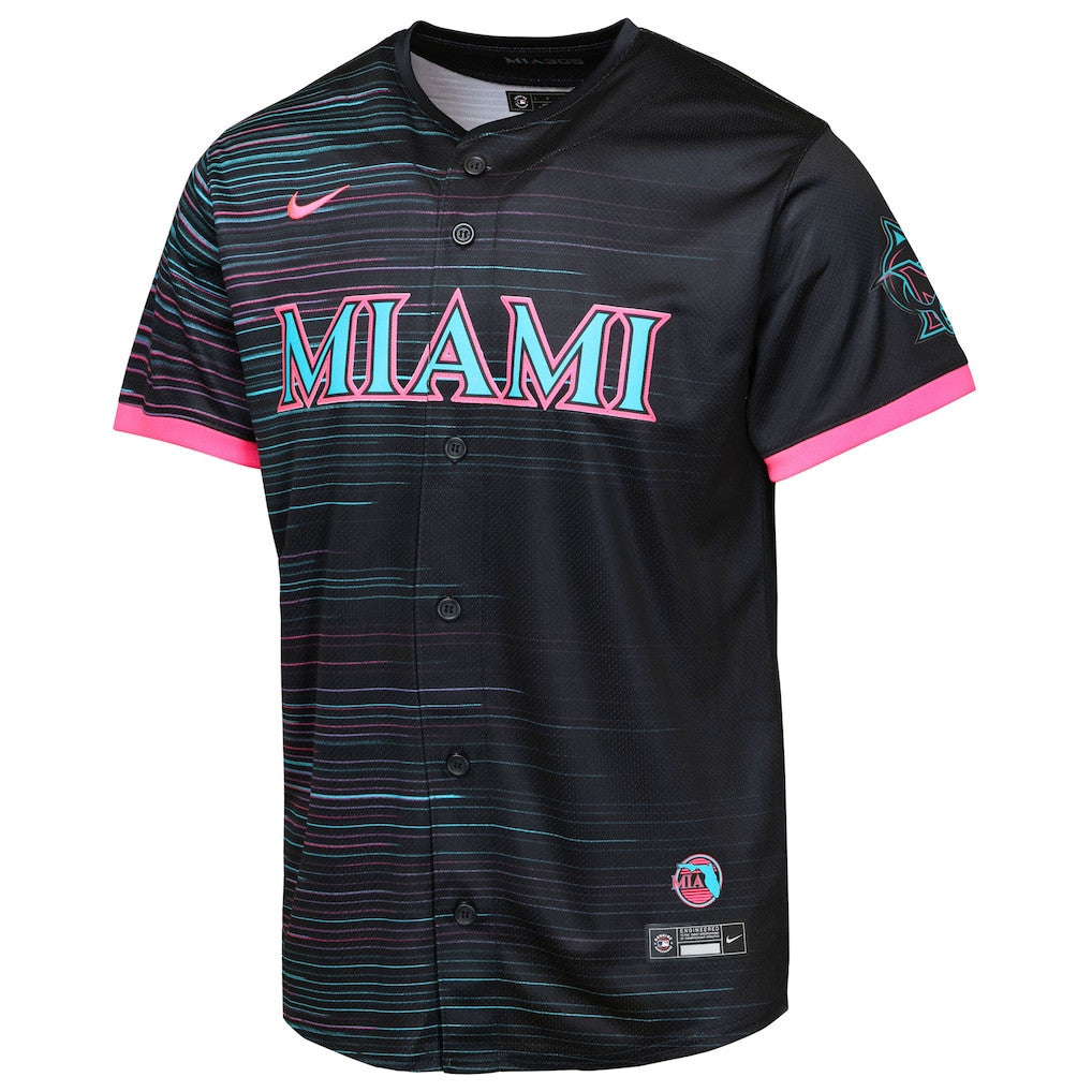 Miami Marlins 2025 City Connect Limited YOUTH Jersey - Black