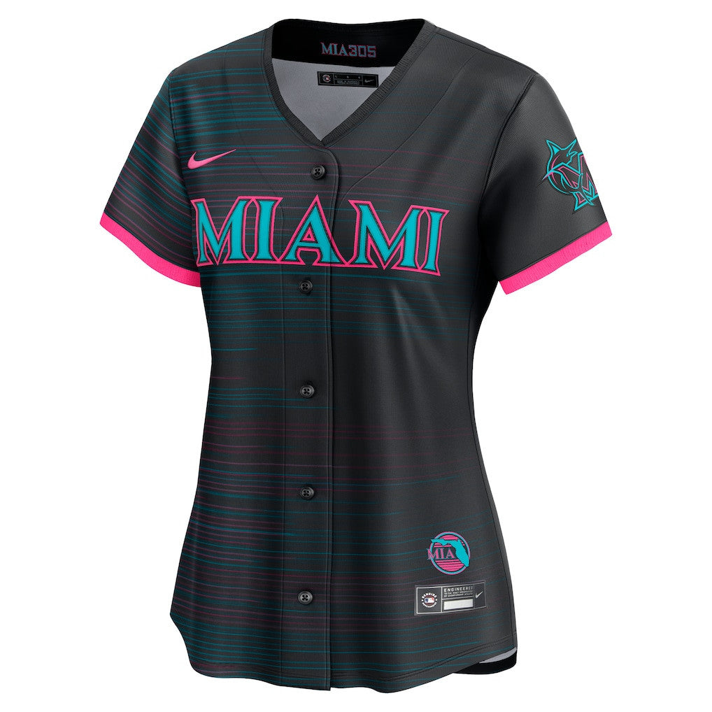 Miami Marlins Women's 2025 City Connect Limited Jersey - Black
