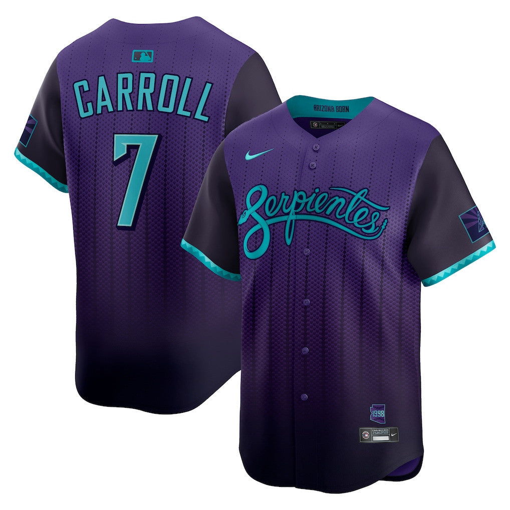 Corbin Carroll 7 Arizona Diamondbacks 2025 City Connect Limited Men Jersey - Purple