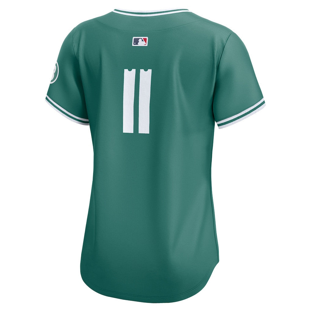Rafael Devers 11 Boston Red Sox Women's 2025 City Connect Limited Jersey - Green