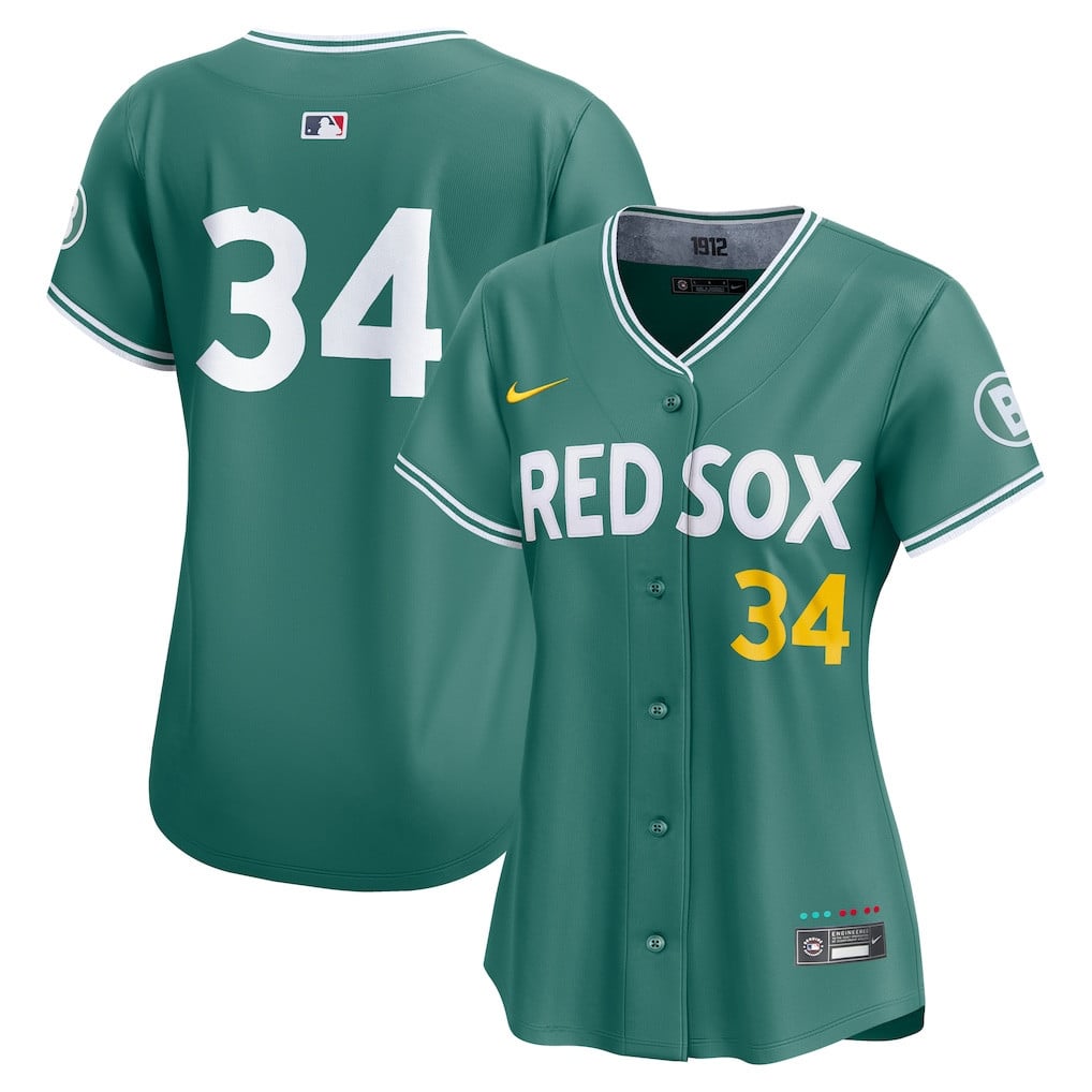David Ortiz 34 Boston Red Sox Women's 2025 City Connect Limited Retired Player Jersey - Green