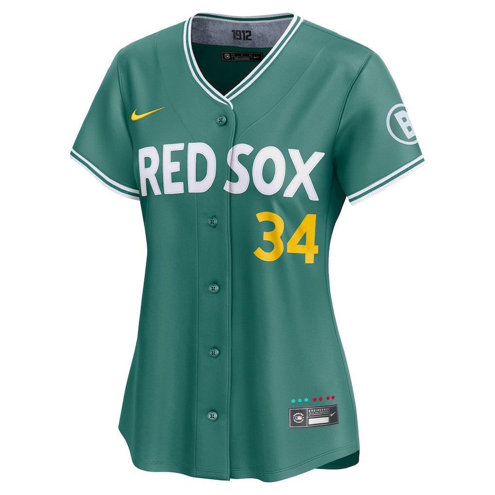 David Ortiz 34 Boston Red Sox Women's 2025 City Connect Limited Retired Player Jersey - Green
