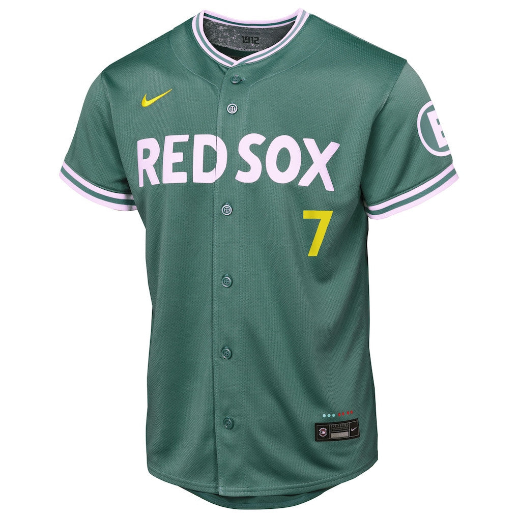 Masataka Yoshida 7 Boston Red Sox 2025 City Connect Limited YOUTH Jersey - Green