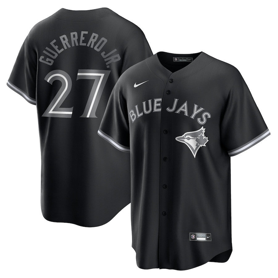 Vladimir Guerrero Jr. 27 Toronto Blue Jays Lights Out Men Jersey - Black