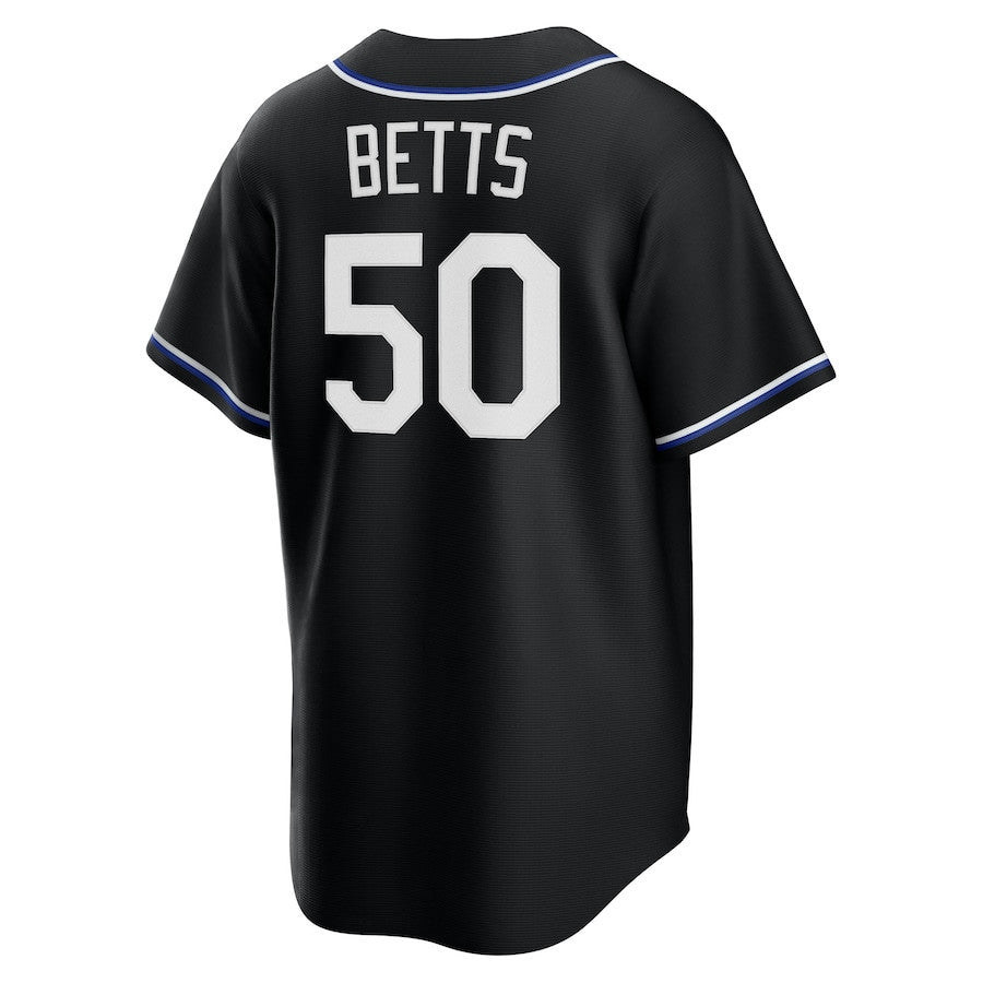 Mookie Betts 50 Los Angeles Dodgers Lights Out Men Jersey - Black