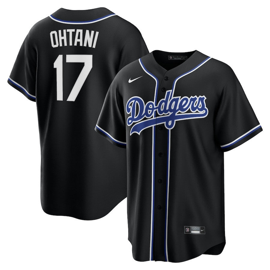 Shohei Ohtani 17 Los Angeles Dodgers Lights Out Men Jersey - Black