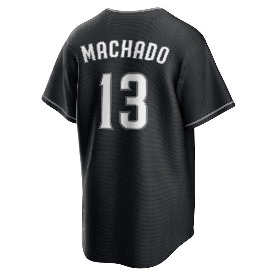 Manny Machado 13 San Diego Padres Lights Out Men Jersey - Black