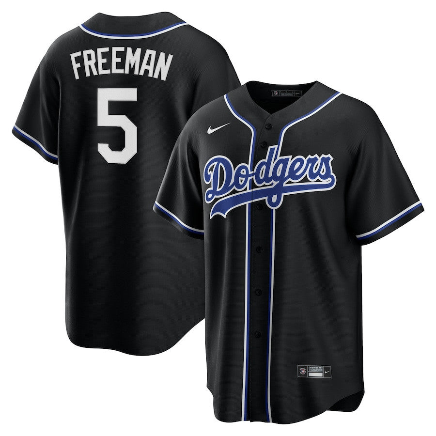 Freddie Freeman 5 Los Angeles Dodgers Lights Out Men Jersey - Black