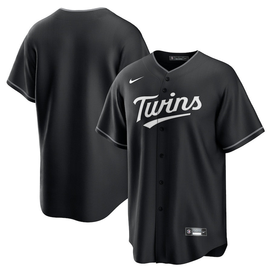 Minnesota Twins Lights Out Men Jersey - Black