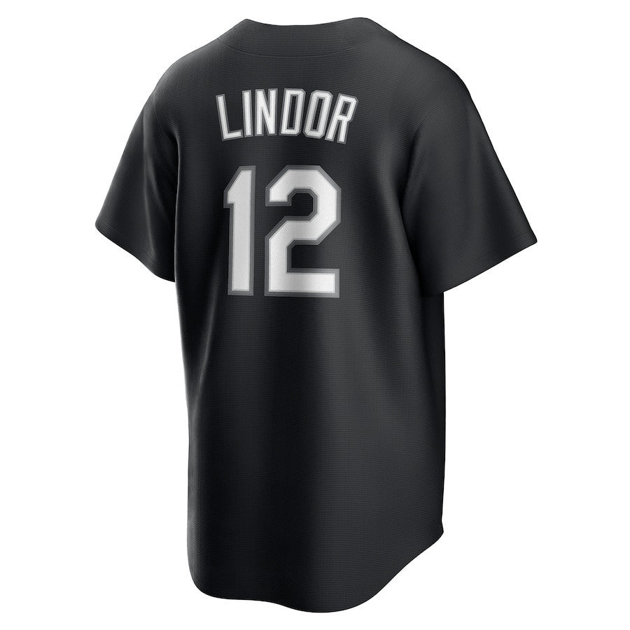 Francisco Lindor 12 New York Mets Lights Out Men Jersey - Black