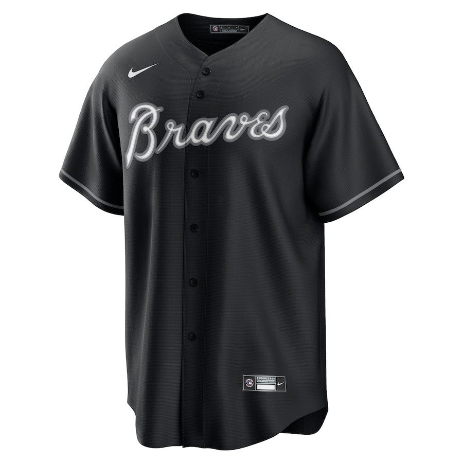 Ronald Acuña Jr. 13 Atlanta Braves Lights Out Men Jersey - Black