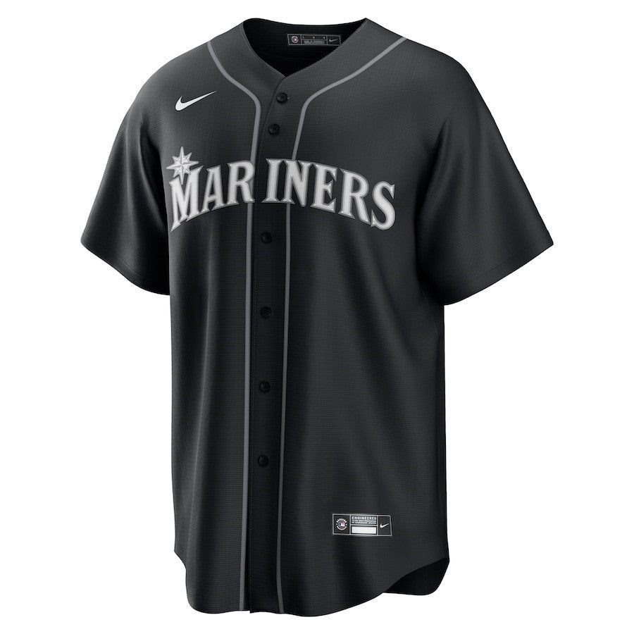 Seattle Mariners Lights Out Men Jersey - Black