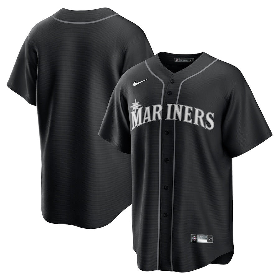 Seattle Mariners Lights Out Men Jersey - Black