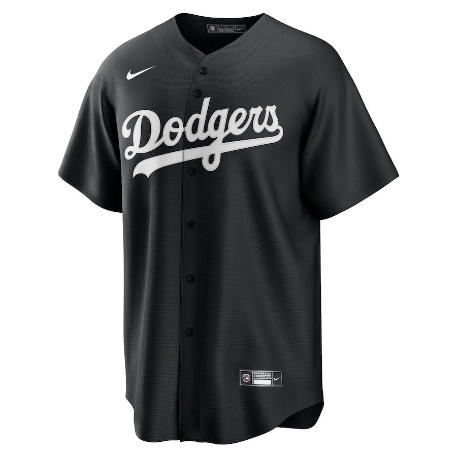 Los Angeles Dodgers Lights Out Men Jersey - Black