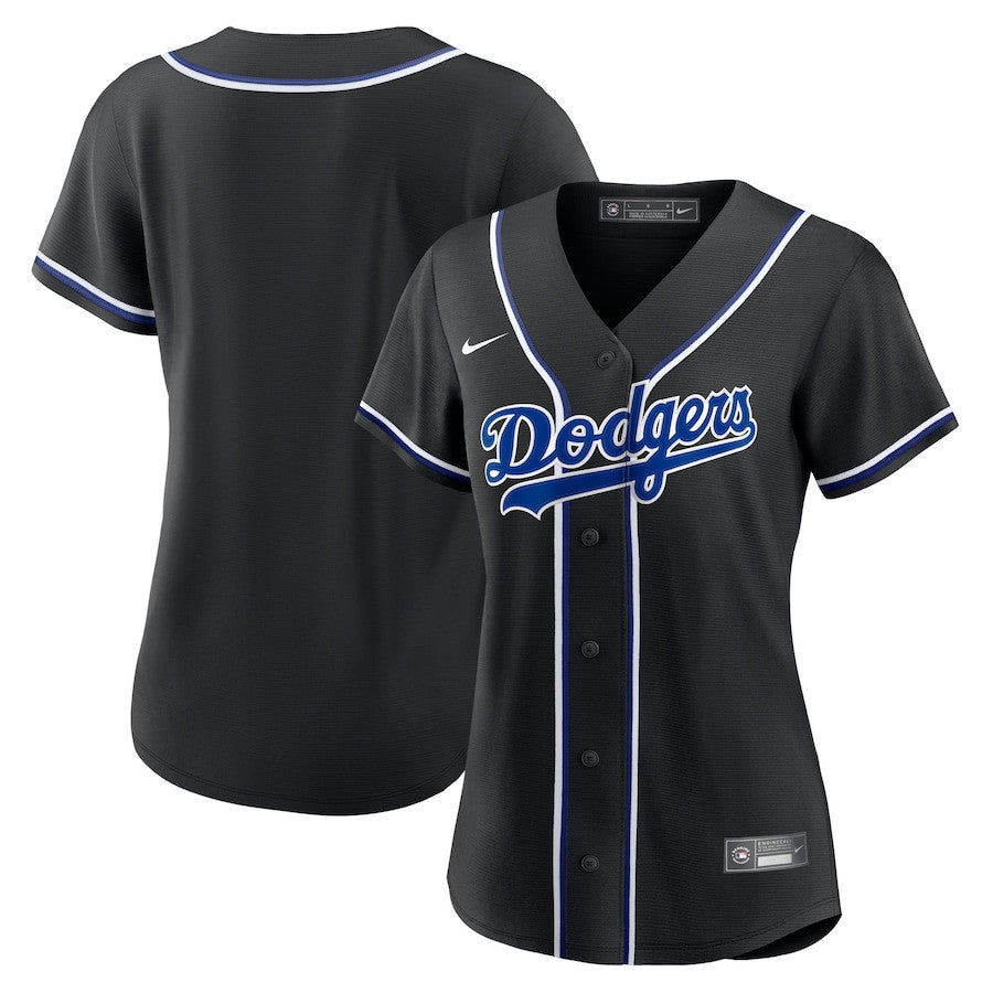 Los Angeles Dodgers Women's Lights Out Jersey - Black