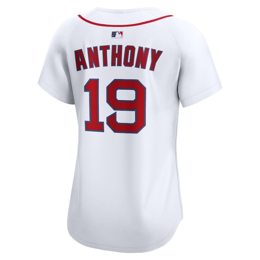 Roman Anthony 19 Boston Red Sox Women's Home Limited Player Jersey - White