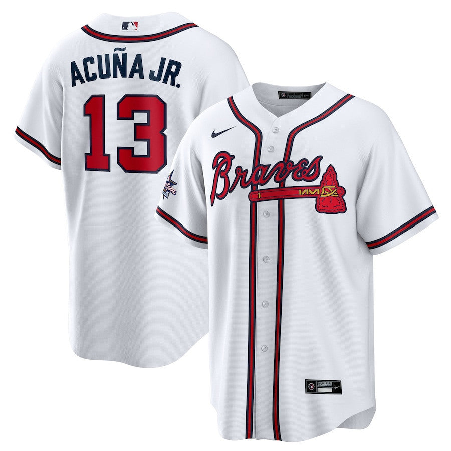 Ronald Acuña Jr. 13 Atlanta Braves 2025 MLB All-Star Game Home Men Jersey - White