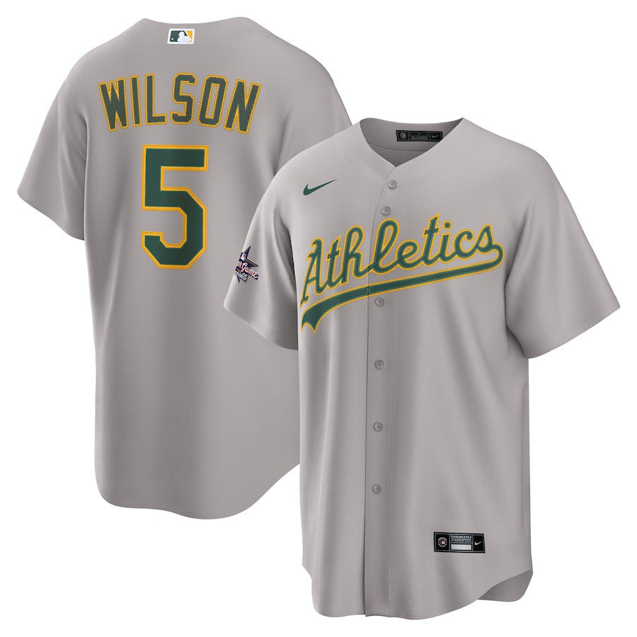 Jacob Wilson 5 Athletics 2025 MLB All-Star Game Road Men Jersey - Gray