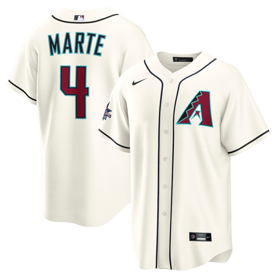 Ketel Marte 4 Arizona Diamondbacks 2025 MLB All-Star Game Home Men Jersey - Cream