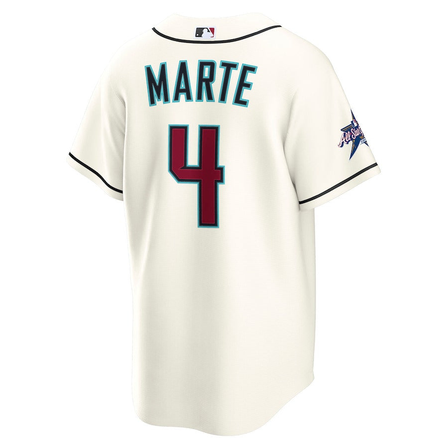 Ketel Marte 4 Arizona Diamondbacks 2025 MLB All-Star Game Home Men Jersey - Cream