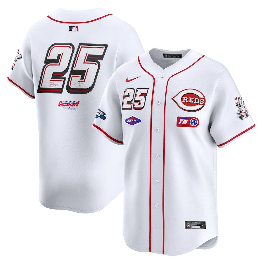 Cincinnati Reds #25 2025 Speedway Classic Home Limited Men Jersey - White