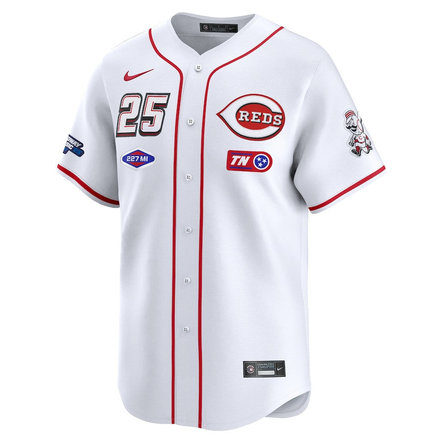 Cincinnati Reds #25 2025 Speedway Classic Home Limited Men Jersey - White