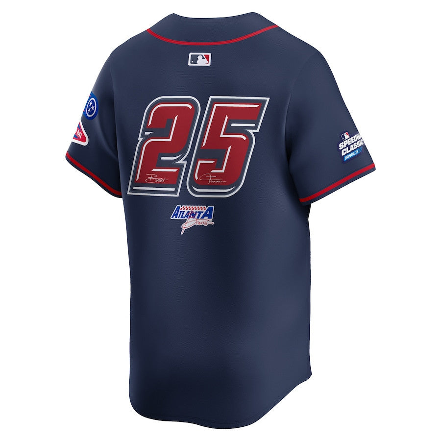 Atlanta Braves #25 2025 Speedway Classic Alternate Limited Men Jersey - Navy