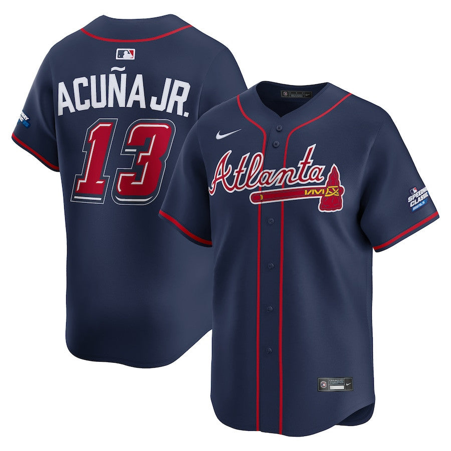 Ronald Acuña Jr. 13 Atlanta Braves 2025 Speedway Classic Alternate Limited Men Jersey - Navy