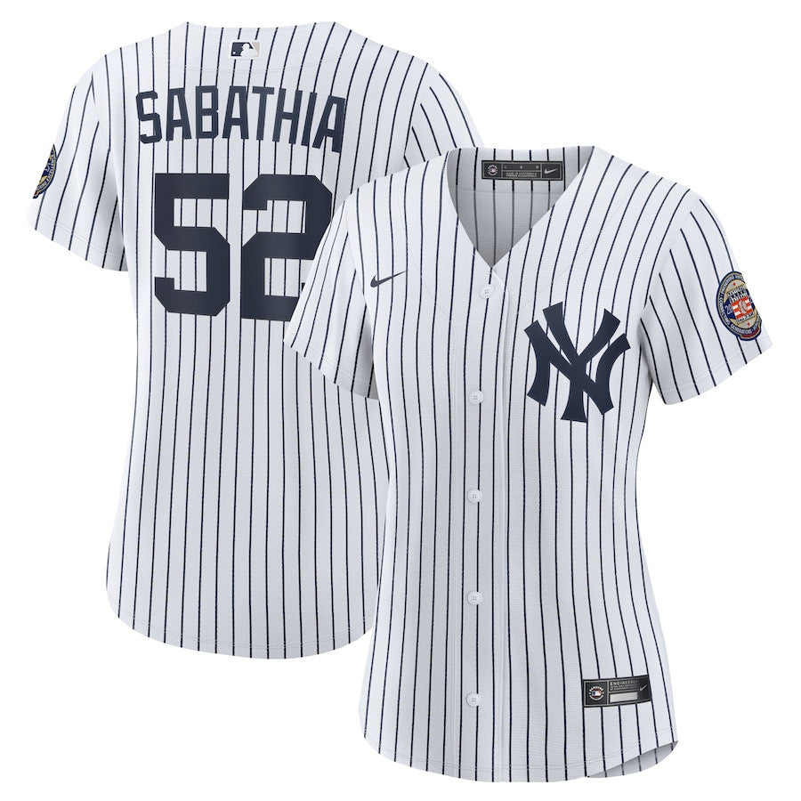 CC Sabathia 52 New York Yankees Women's 2025 Baseball Hall of Fame Jersey - White