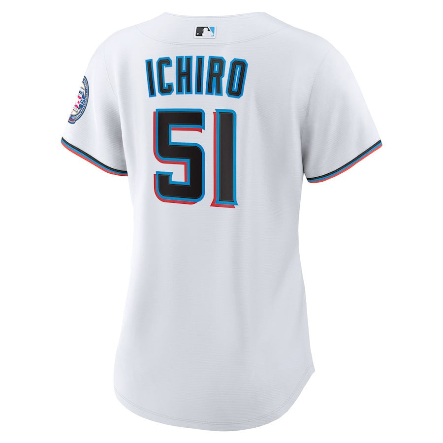 Ichiro Suzuki 51 Miami Marlins Women's 2025 Baseball Hall of Fame Jersey - White