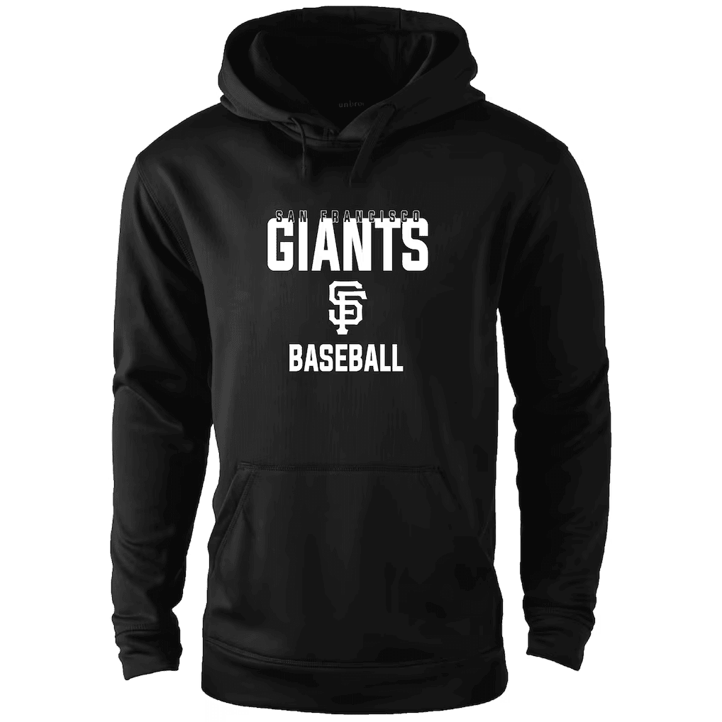 San Francisco Giants Black Classic Logo Front Print Baseball Hoodie