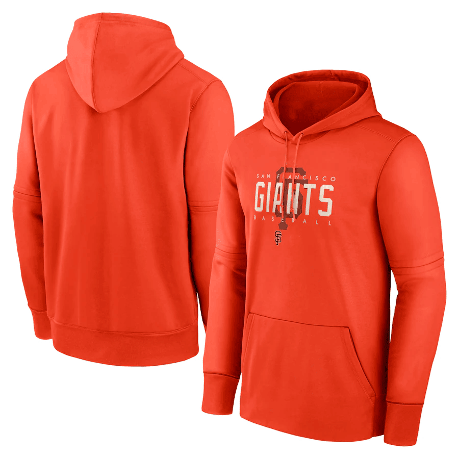 San Francisco Giants Layered Wordmark Graphic Featuring Faded Logo - Orange