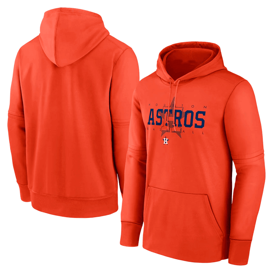 Houston Astros Layered Wordmark Graphic Featuring Faded Logo - Orange