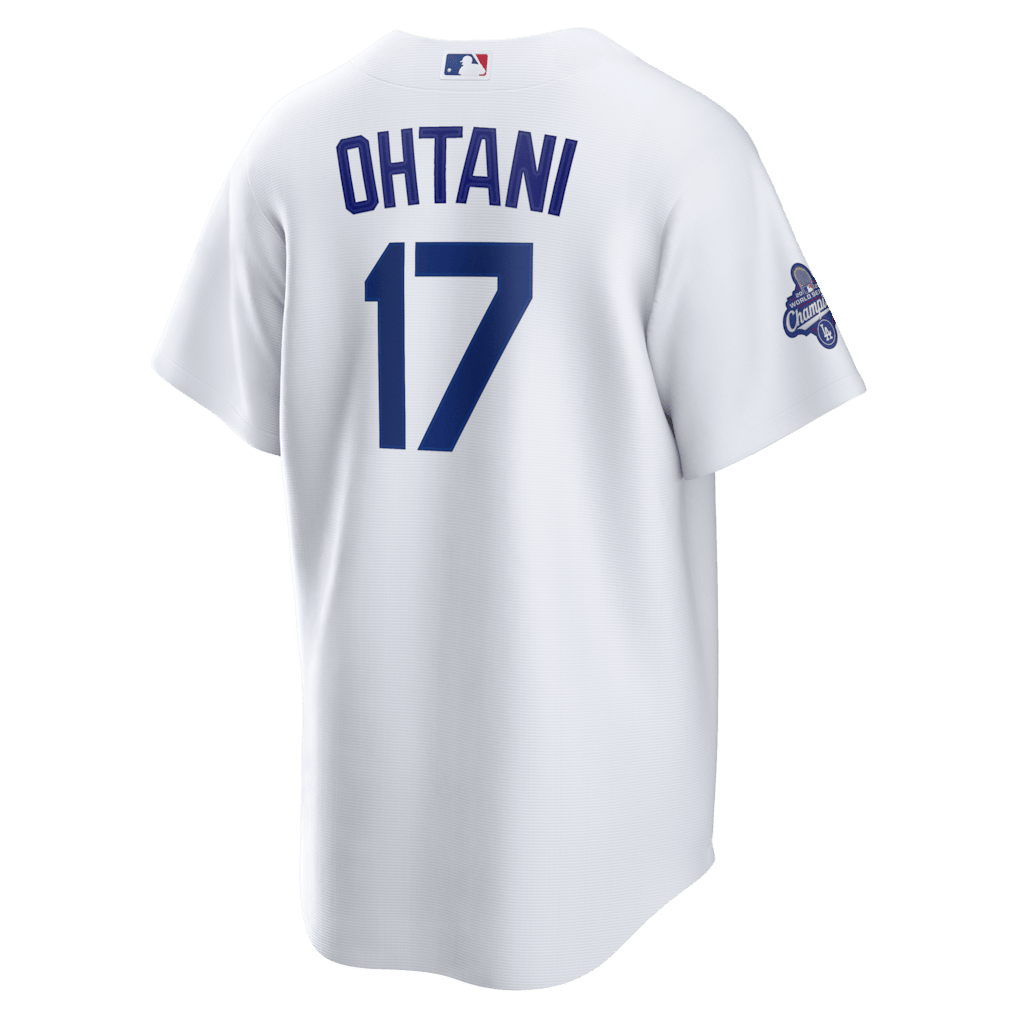 Shohei Ohtani 17 Los Angeles Dodgers 2025 World Series Champions Home Men Jersey - White