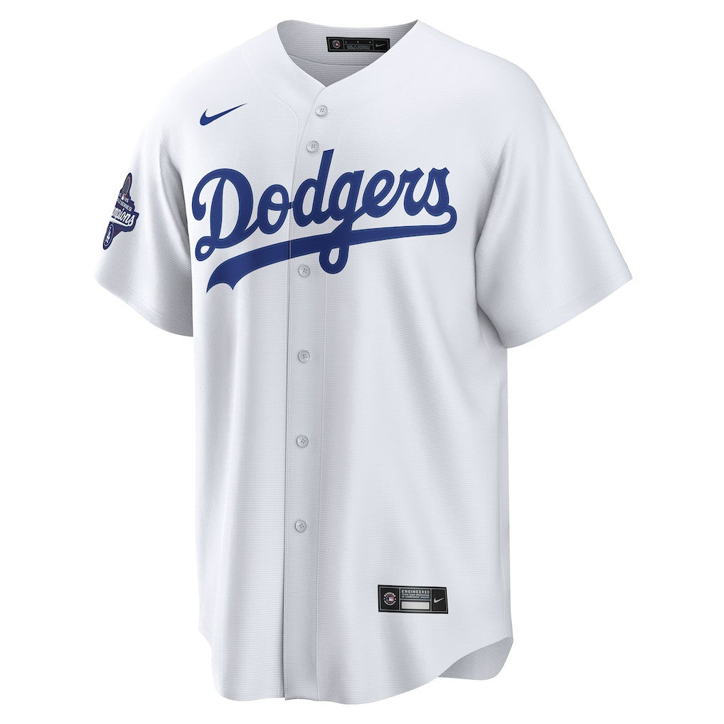 Yoshinobu Yamamoto 18 Los Angeles Dodgers 2025 World Series Champions Home Men Jersey - White