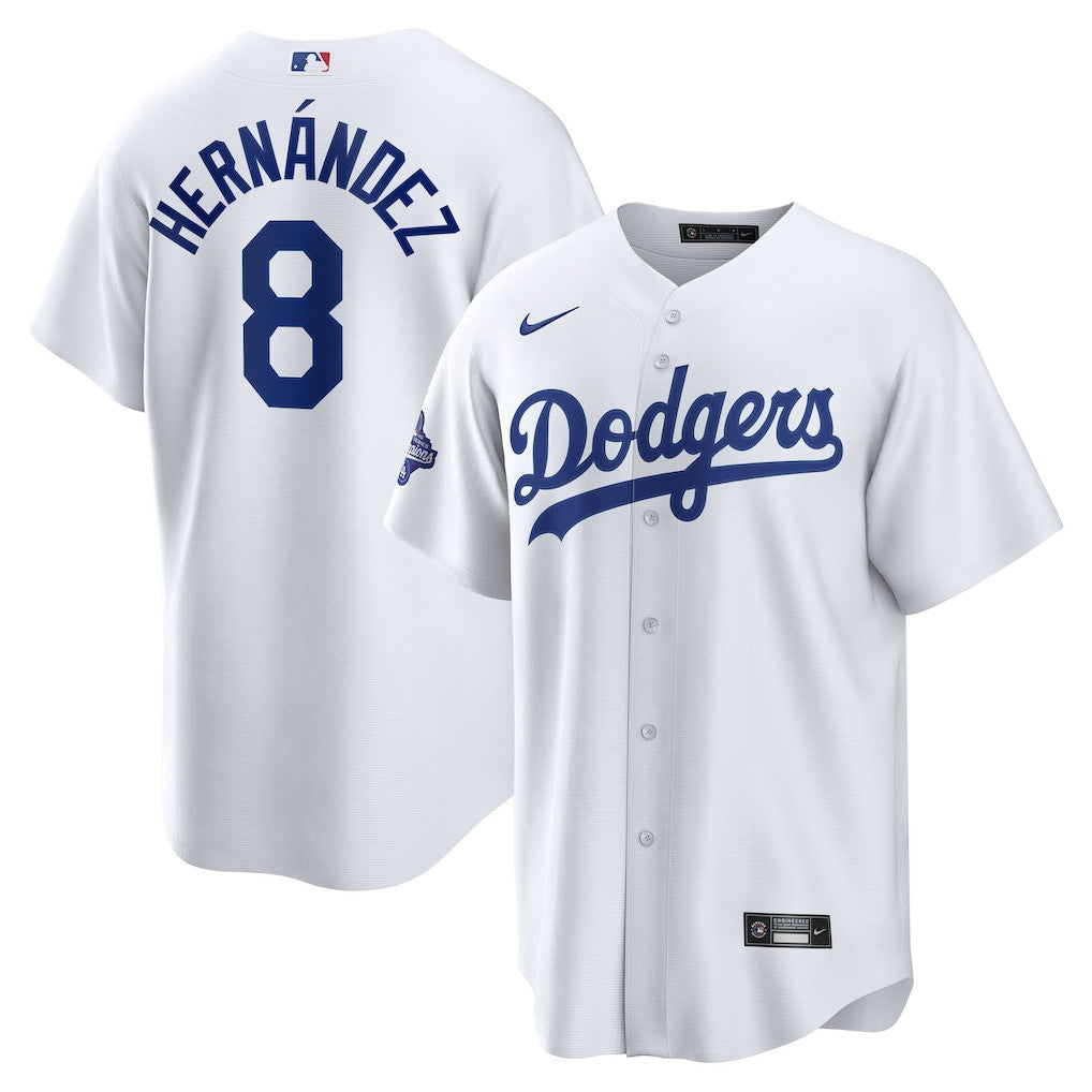 Enrique Hernández 8 Los Angeles Dodgers 2025 World Series Champions Home Men Jersey - White