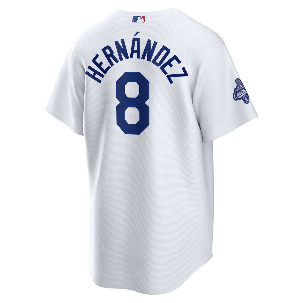 Enrique Hernández 8 Los Angeles Dodgers 2025 World Series Champions Home Men Jersey - White