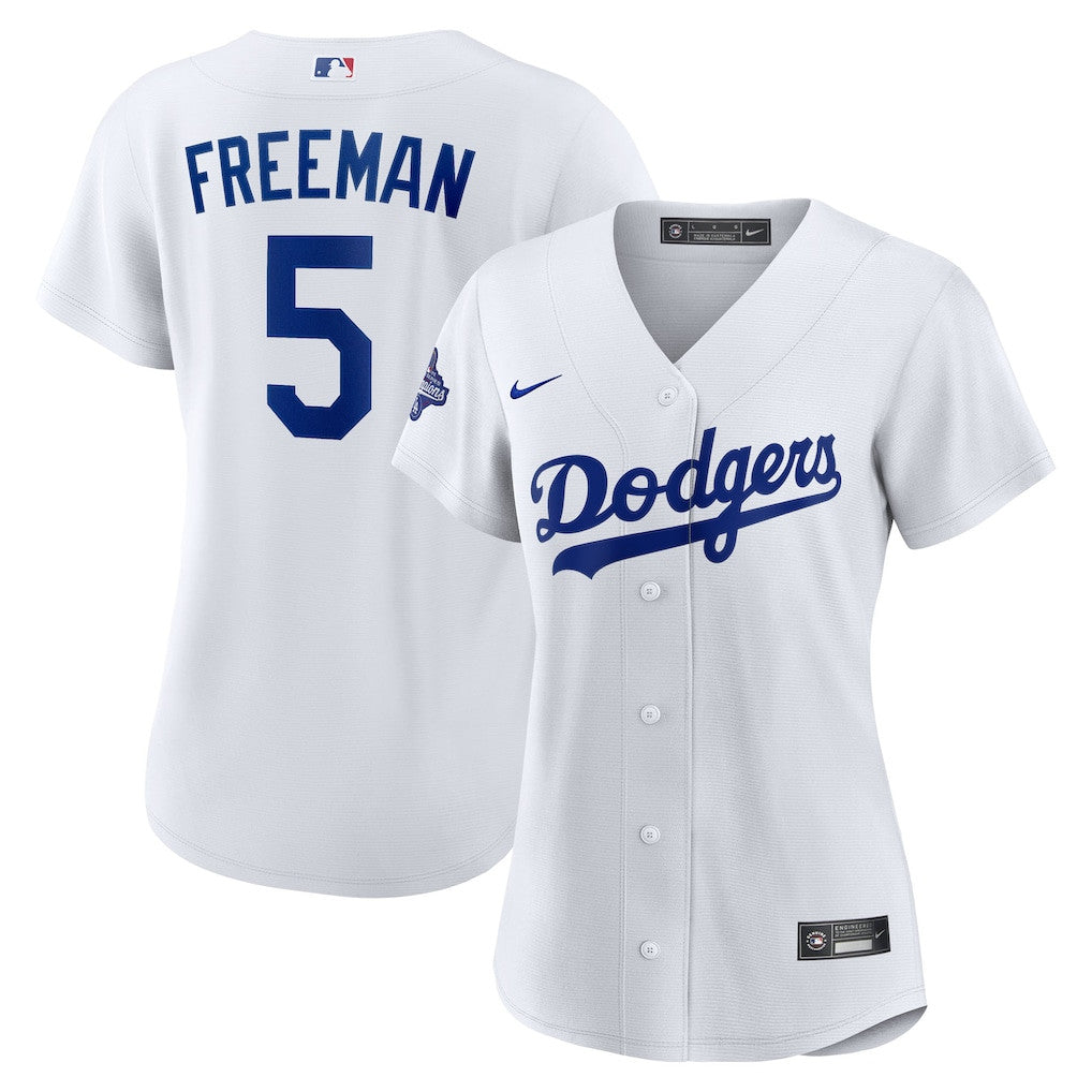 Freddie Freeman 5 Los Angeles Dodgers Women's 2025 World Series Champions Home Jersey - White