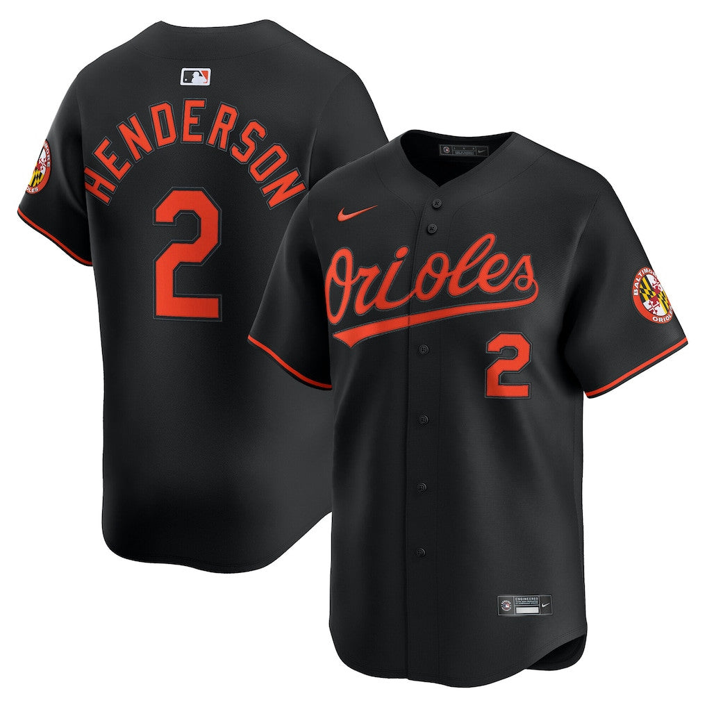 Gunnar Henderson 2 Baltimore Orioles Alternate Men Jersey - Black