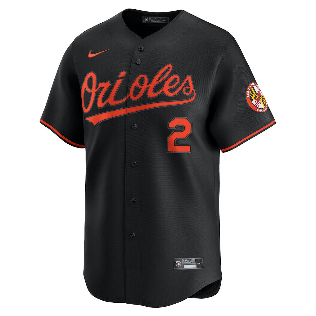 Gunnar Henderson 2 Baltimore Orioles Alternate Men Jersey - Black